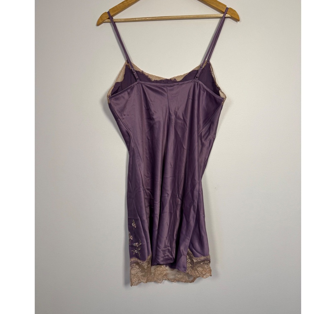 Coquette Bisou Bisou Michele Bohbot Satin Lace Chemise Women Medium Purple - Picture 2 of 9